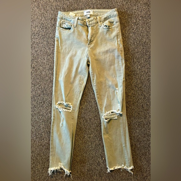 Paige olive green washed style size 26 - Picture 1 of 2